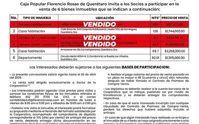 VENTA BIENES INMUEBLES